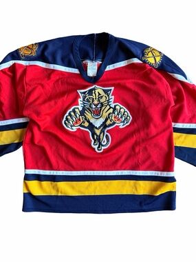 CCM Florida Panthers Vintage NHL Hockey Jersey Men’s Large Made in Canada